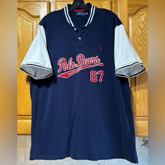 Polo Ralph Lauren Other - Polo Ralph Lauren Polo Bears Script Henley Jersey Men’s XXL EUC